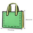 thumbnail image 2 of Bolso de hombro de dibujos animados en 3D bolso de mano sencillo para mujer bolso de playa de compras de lona a la moda, 2 of 9