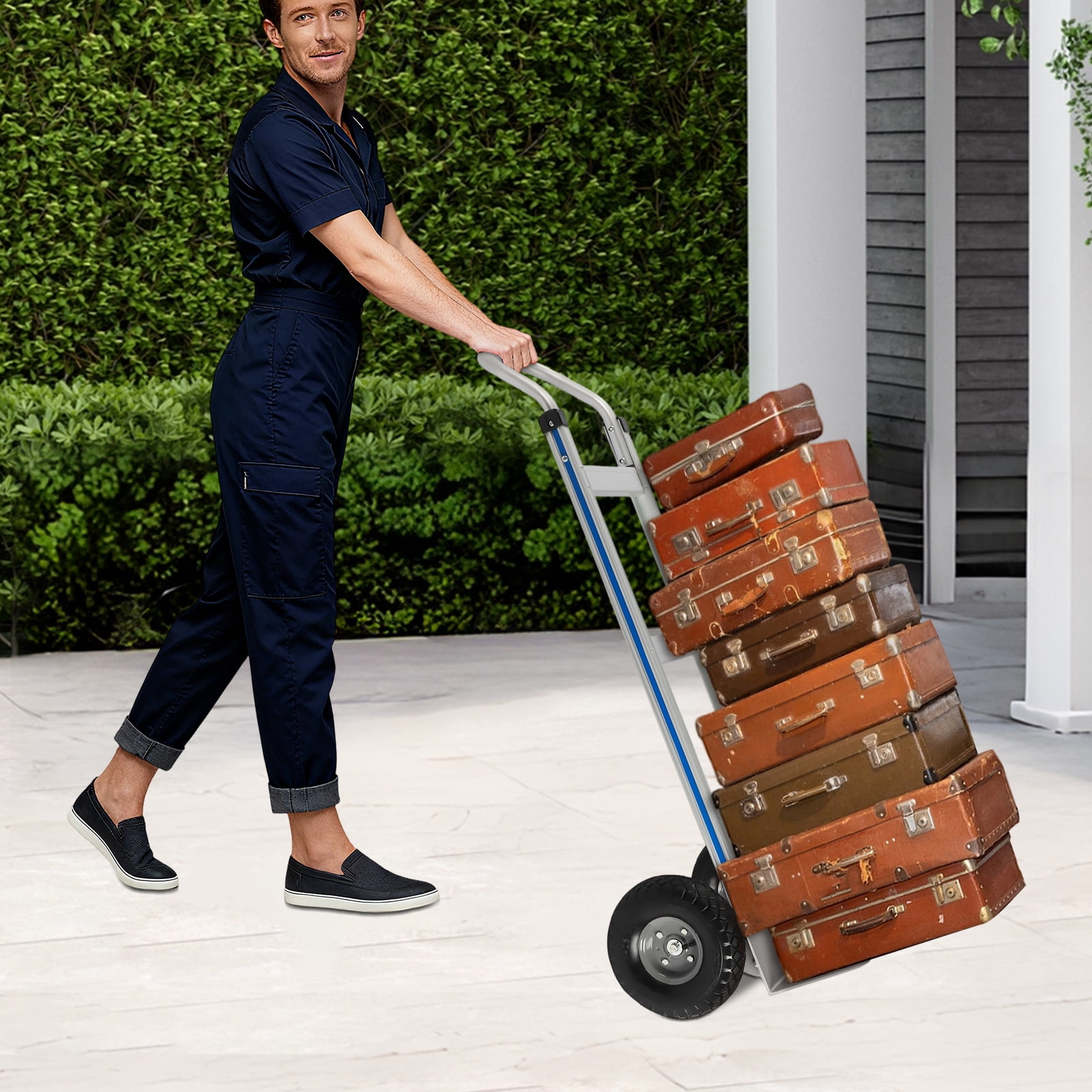 YIYIBYUS Hand Truck Dolly Industrial Strength 500 Lbs Weight Capacity Heavy Duty Dolly for Moving with Wheels