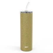 Angle View: Zak Designs 20 Ounce Stainless Steel Vacuum Insulated Gem Tumbler, Candlelight Glitter