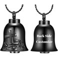 thumbnail image 2 of Bell Shape Urn Necklace / Urn Keychain for Cremation Ashes Motorcycle Memorial Urn Pendant Customize Engravable Memorial Jewelry Fit Women Men, 2 of 7