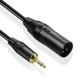 thumbnail image 2 of Unbalanced 3.5mm (1/8 Inch) TRS to XLR Male to Male Cable (3FT) Headphone Audio Jack Plug Converter Wire Cord for Voice Recorder, Tablet, Laptop and more, 2 of 6