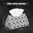 thumbnail image 5 of Zufioo Turtle Print Long Leather Tissue Bag, PVC Waterproof Napkin Facial Tissue Organizer Dispenser for Living Room, Office, Desk, 5 of 7