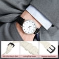 thumbnail image 4 of Correas de reloj Uxcell de 22 mm, correa de goma de liberación rápida, correa blanca con hebilla negra, 4 of 7