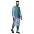 thumbnail image 2 of Atasi Mandarin Collar Traditional Kurta Pajama With Solid Jacket Set For Mens, 2 of 3