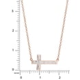 thumbnail image 3 of Brilliance Sterling Women's Silver 14KT Gold Plated Crystal Cross Pendant Necklace, 18" chain, 3 of 4