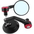 thumbnail image 2 of KATUR Universal Motorcycle Rearview Mirror Red Retro Style Side Rear View Mirror Motorbike Handlebar End Mirrors, 2 of 4