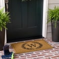thumbnail image 2 of Mohawk Home Laurel Monogram W Low Pile Printed Faux Coir All Weather Eco Friendly Indoor/Outdoor Doormat, Natural, 2' X 3', 2 of 5