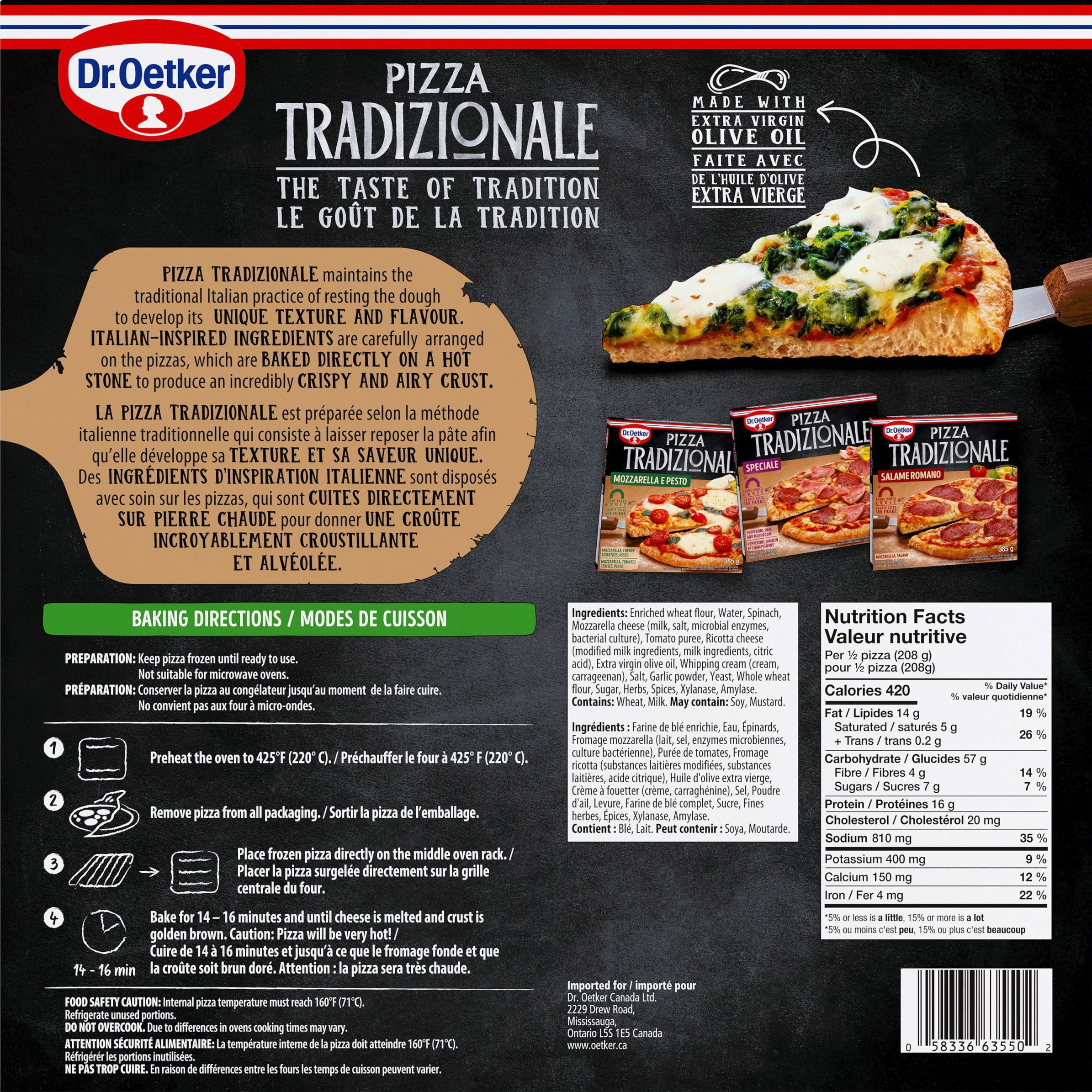 Tradizionale Spinaci e Ricotta Tradi pizza épinards Ric