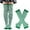 Green, variant on Extra Long Thigh High Socks and Matching Thermal Knit Set for Winter Warmth and Cozy Comfort Watermelon Red,One Size