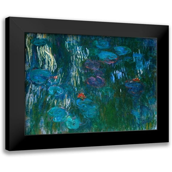 Monet, Claude 14x11 Black Modern Framed Museum Art Print Titled - Water Lilies