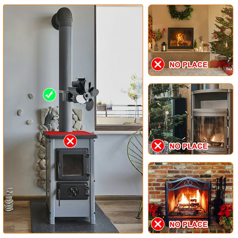  ABUNRO Wood Stove Fan, Pipe Heat Powered Stove Fans for Wood  Log Burner Fireplace Slient Efficiently Heat Distribution Eco-Friendly :  Home & Kitchen
