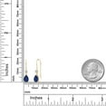 thumbnail image 6 of Gem Stone King 14K Yellow Gold Blue Sapphire and Lab Grown Diamond Teardrop Dangle Earrings for Women | 1.91 Cttw | Gemstone September Birthstone | Pear Shape 7X5MM, 6 of 6