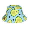 thumbnail image 3 of Daiia Avocado and Hearts Pattern Bucket Hat - Trendy Cotton Sun Hat for Beach, Golf, Fishing - Fun Outdoor Vacation Boonie for Men and Women, 3 of 9