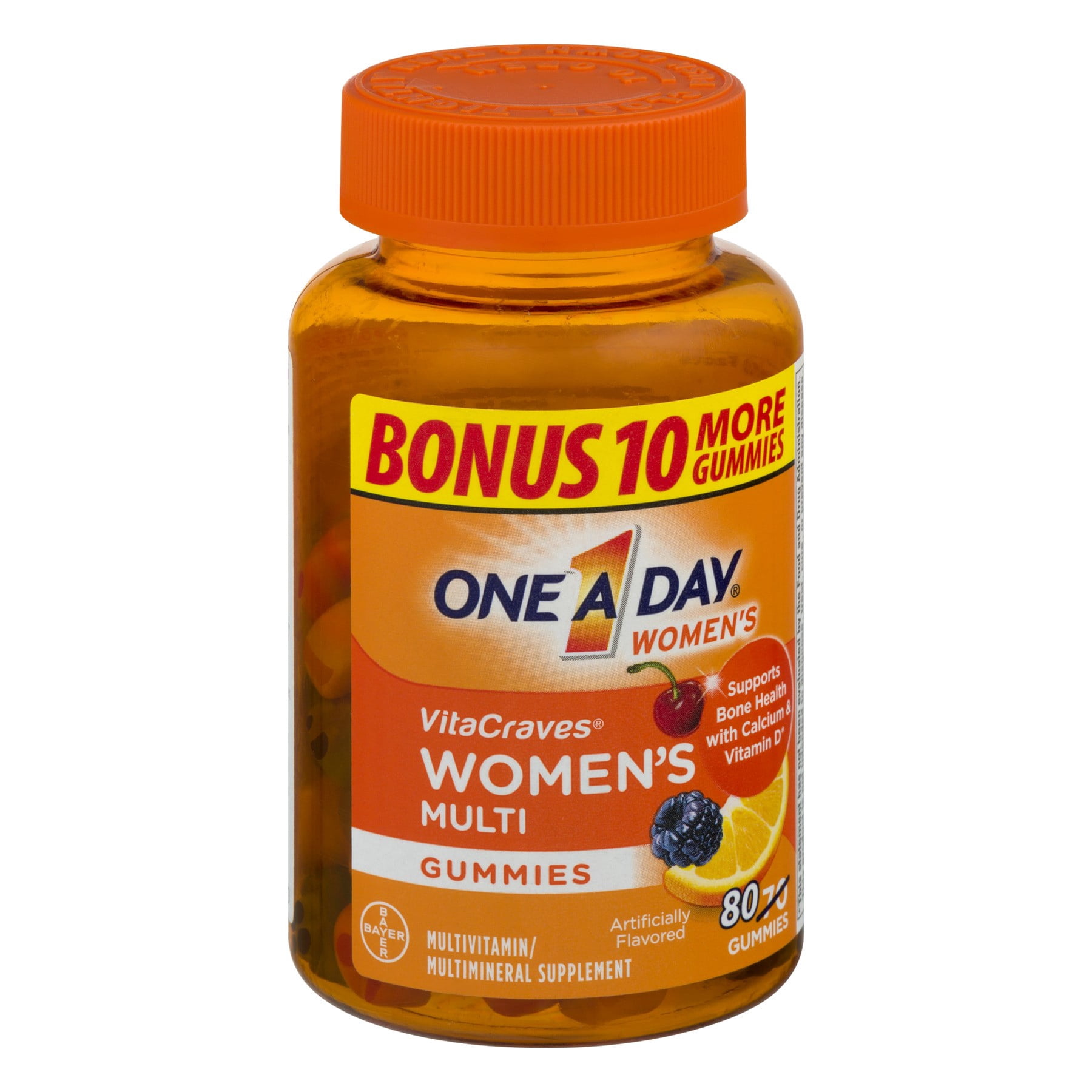 One A Day Women's VitaCraves Multivitamin Gummies, 80 Count, Bonus Pack