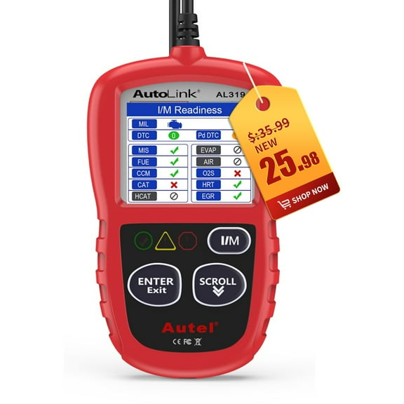 Autel AL319 OBD2 Scanner Code Reader, Car Diagnostic Scan Tool Enhanced Check Reset Engine Fault Code
