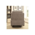 thumbnail image 4 of HomeStock French Country Recliner, Chic Velvet Upholstery, 32"L x 37"D x 39"H, Comfortable Motion Recliner with Cup Holder and Pillow Top, Ideal Recliner for All Spaces-Color:Gray, 4 of 8