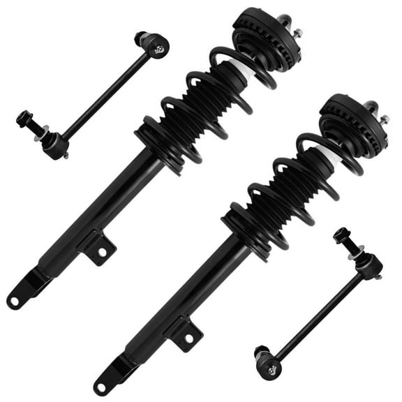Detroit Axle - RWD Front Struts Sway Bars for 11-19 Chrysler 300, 11 Dodge Challenger [3.6L], 2 Struts with Coil Spring 2 Sway Bars 2011 2012 2013 2014 2015 2016 2017 2018 2019 Suspension Replacement