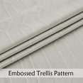 thumbnail image 5 of Uptown Home Ivory Velvet Blackout Window Curtain Panels for Bedroom/Living Room/Office Velour Geometric Embossed Trellis Drapes, Back Tab/Rod Pocket, 52"x95"x2, 5 of 6