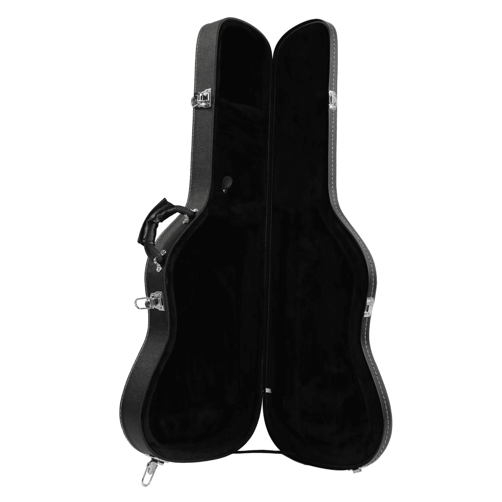 Tcbosik Electric Guitar Hard Case, Hard-Shell Protective Carrying Case with Lock for GST/GTL Style, Black