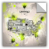 'Dark Storm: Ivory Lime' Removable Wall Art Mural