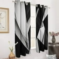 thumbnail image 2 of Blackout Curtains for Bedroom Geometric Lattice Full Room Darkening Grommet Curtains for Living Room,Thermal Insulated Ombre Drapes, 2 of 7
