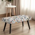 thumbnail image 4 of Psesaysky Terrazzo Speckle Durable Stretch Bench Protector, Washable Polyester Spandex Fabric Rectangular Long Bench Cover for Bedroom Patio Dining Room, 4 of 9