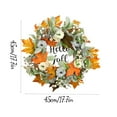 thumbnail image 5 of Marryso 18 Inch Hello Fall Wreath for Front Door with Pumpkins and Maple Leaves - Outdoor Autumn Thanksgiving Decor Pumpkin Wreath, 5 of 7