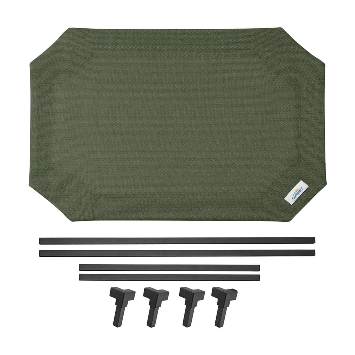 Coolaroo Cooling Elevated Dog Bed PRO with Heatshield, Medium, Easy Assembly, Everglade Green