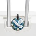 thumbnail image 3 of Peace Dove Set of 2pcs PU Leather Round Suitcase Tags with Privacy Cover and Name ID Tag - Ideal for Travel Luggage, Handbags, Backpacks, School Bags, 3 of 6
