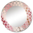 thumbnail image 2 of Designart "Enchanted Spills in Pink and Gold II" Abstract Round Wall Mirror - Modern Oval Printed Decorative Oversized Mirror - Multiple Color Options, 2 of 4