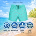 thumbnail image 3 of INGEAR Little Boys Quick Dry Beach Board Shorts Kids Swim Trunks UPF 50+ Swimsuit with Pockets, 3 of 6