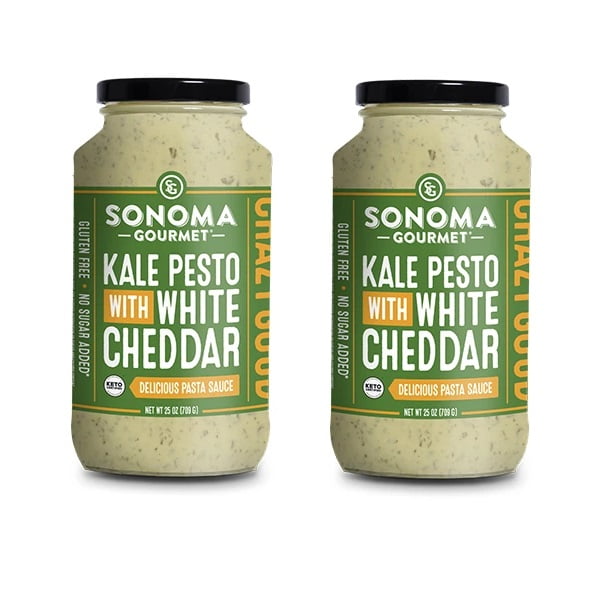 Sonoma Gourmet Kale Pesto with Cheddar Pasta Sauce, 24.5 Ounce (Pack of