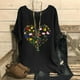 thumbnail image 2 of Vestidos Casuales Para Mujer, Blusas De Mujer De Moda Camisetas estampadas de moda para mujer, blusas casuales de lino holgadas de manga corta con cuello redondo y raglán, 2 of 4