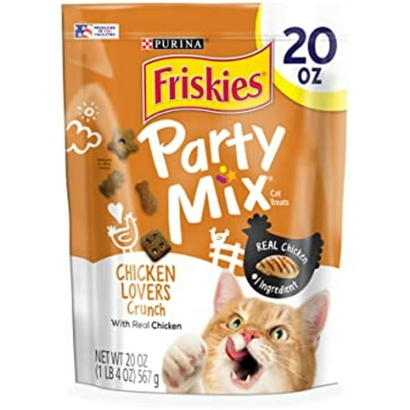 UPC: 0050000544639 | Purina Friskies Made in USA Facilities Cat Treats Party Mix Chicken Lovers Crunch – 20 oz. Pouch