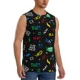 thumbnail image 2 of Balery Gamepads Camisetas sin mangas para hombre, absorbe la humedad y protege contra el mal olor.-Large, 2 of 7