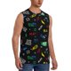 thumbnail image 2 of Fotbe Gamepads Men's Camiseta sin Mangas Estampada para Hombres, Playera Casual para Gimnasio, Entrenamiento, Playa-Small, 2 of 7