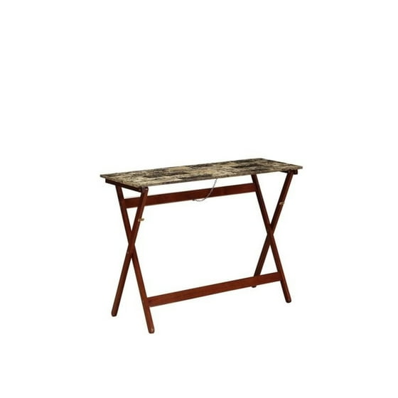 Linon Buffet Tray Table In Faux Tile