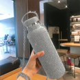 thumbnail image 3 of Sparkling Diamond Water Bottle, Insulated Rhinestone Stainless Steel, Diamond Thermal Bottle With Chain, 3 of 5
