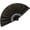 Black, variant on Festival Rave Fan, Hand Fan, Holographic Laser Hand Fan for Festivals, Large Rave Folding Hand Fan , for Dance, Carnival, Wedding Gifts (Gold)