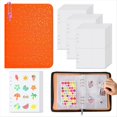 thumbnail image 2 of Hardcover Sticker Organizer Binder Reusable A5 Holographic Sticker Book Collecting Album Storage Book with 30 Pages A, 2 of 8