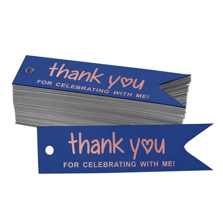 Inkdotpot Rose Gold Foil Paper Hang Tags Thank You For Celebrating With Me Birthday Favor Tags 100 Pieces