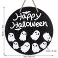 thumbnail image 3 of Halloween Home Decorations Wooden Ghost Wall Hanging Sign, Halloween Door Decorations Party Plaque, Halloween Decor Craft Ornament for Front Door Wall Seasonal Display, 3 of 7
