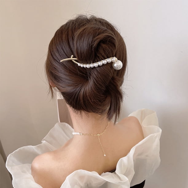 KAKOWELY 2Ud Pasadores De Metal Con Accesorios De Peinado Para Mujer Color Dorado Chic
