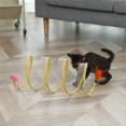 thumbnail image 3 of Folded Cat Tunnel Toy Interactive Funny Collapsible S Type Cat Tunnel with Feather for Pet Cat Kitten Indoor Outdoor, 3 of 5