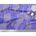 thumbnail image 3 of Soimoi Purple Cotton Poplin Fabric Artistic Leaves Fabric Prints By Yard 56 Inch Wide, 3 of 3