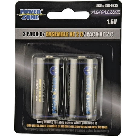Powerzone LR14-2P-DB Alkaline Battery, C Battery, 1.5 V Battery 12 Pack