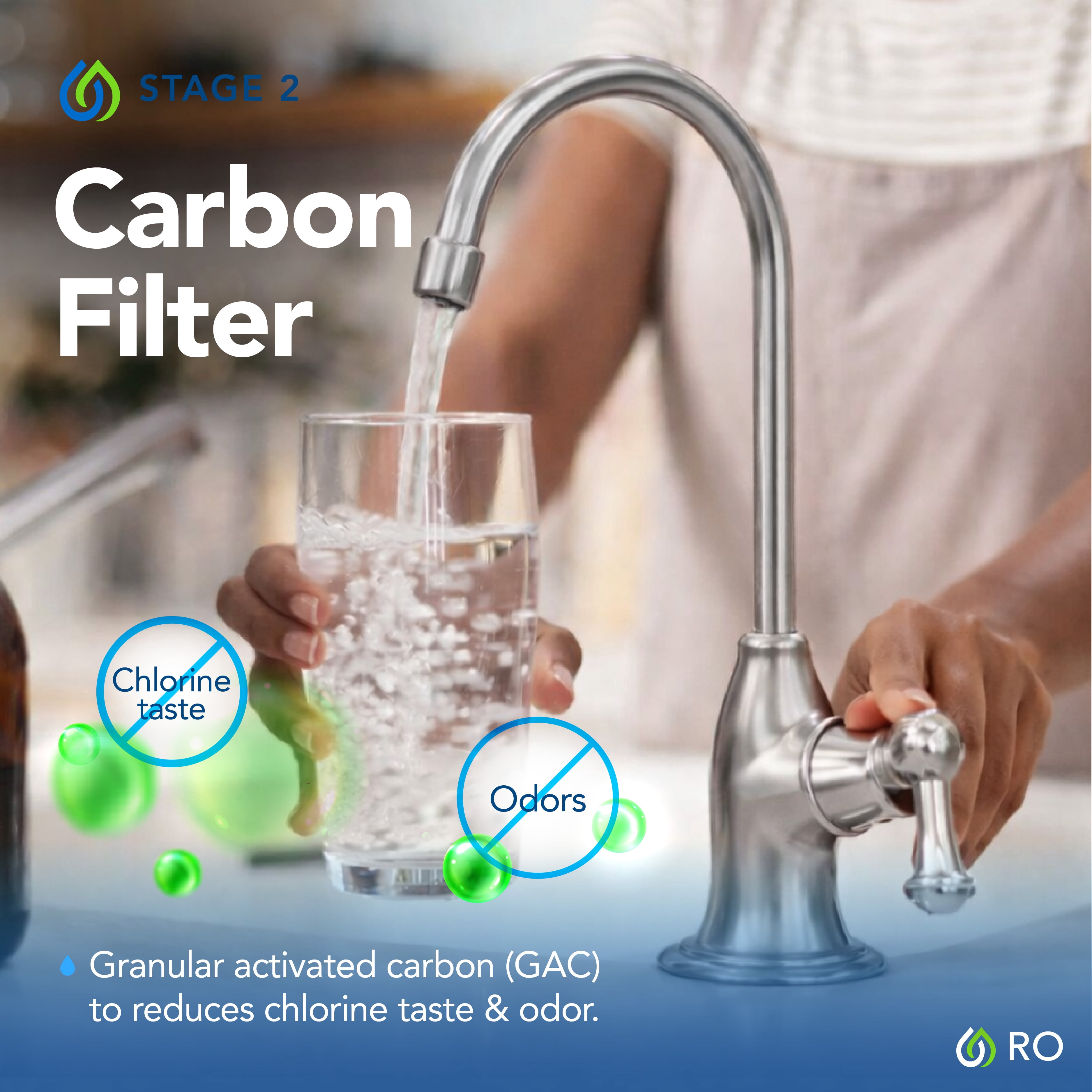 Kind Water 6-Stage Reverse Osmosis Drinking Water System with Brushed Nickel Faucet