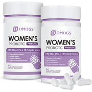 OMOGS Women's Cranberry Probiotic, 180 Billion CFUs, Vaginal & Digestive Health, 180 Capsules