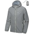 thumbnail image 2 of Little Donkey Andy Men's Packable Lightweight Hooded Jacket Windproof Windbreaker with Recycled Insulation Grey XL, 2 of 7