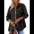 thumbnail image 1 of Camisas de Punto Extragrandes para Mujer, Blusas de Trabajo de Larga con Botones, Blusas de Moda de Otoño. Negro M, 1 of 3